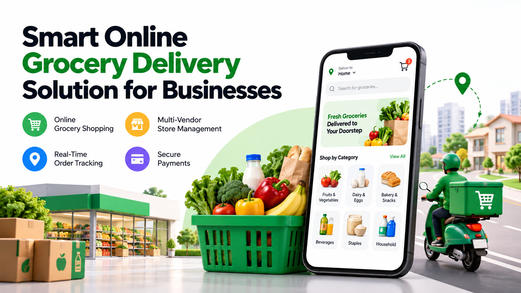 Smart Online Grocery Delivery Solution for Businesses