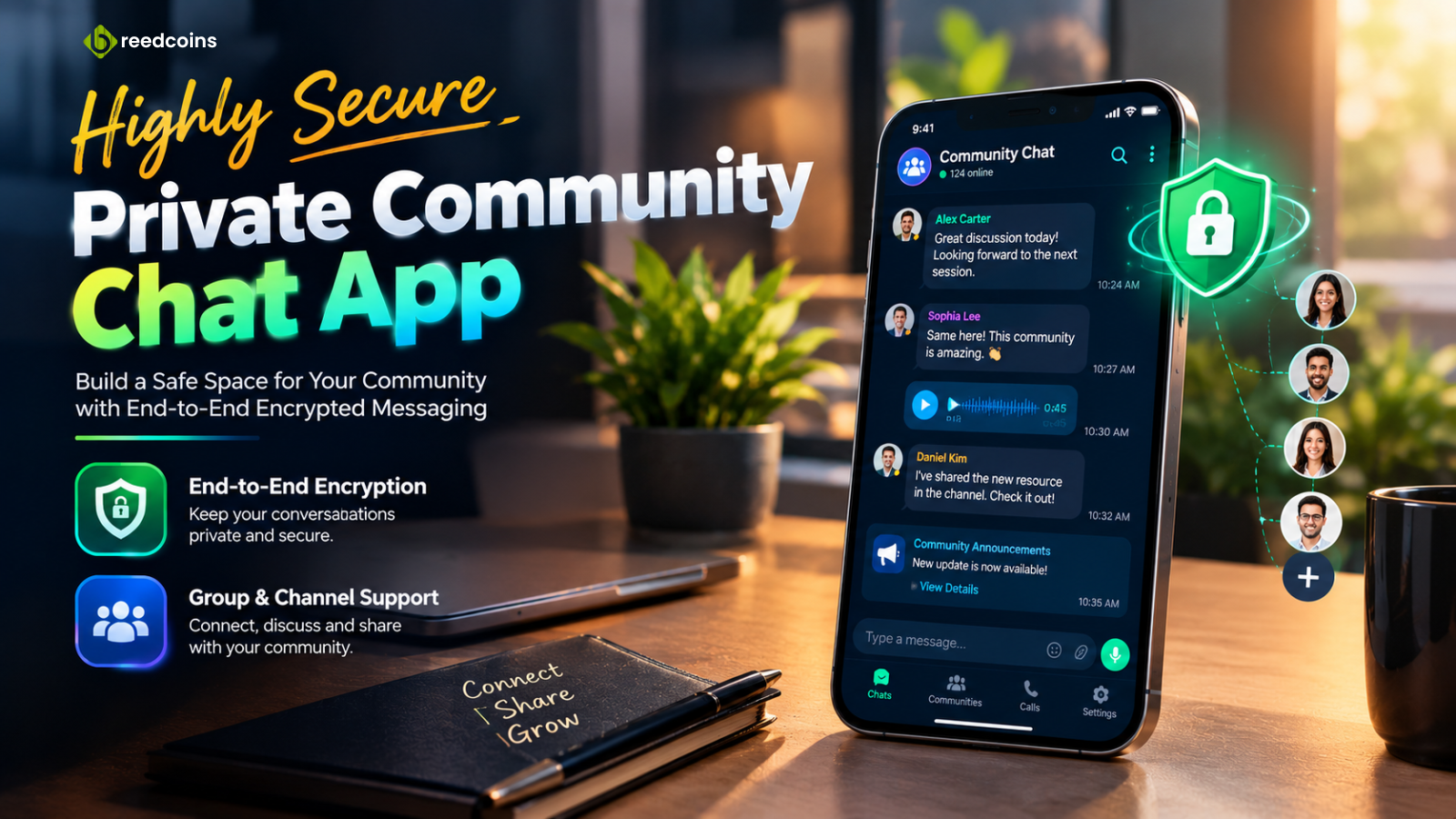 Highly Secure Private Community Chat App Development