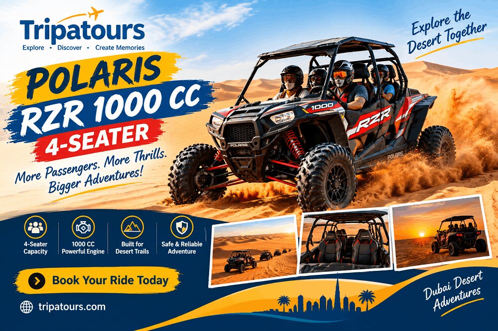Polaris RZR 1000cc 4-Seater Buggy Ride Dubai